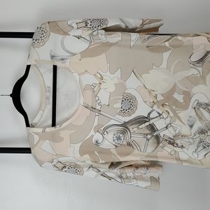 Dismero top round neck 3/4 sleeve women size L made in Italy